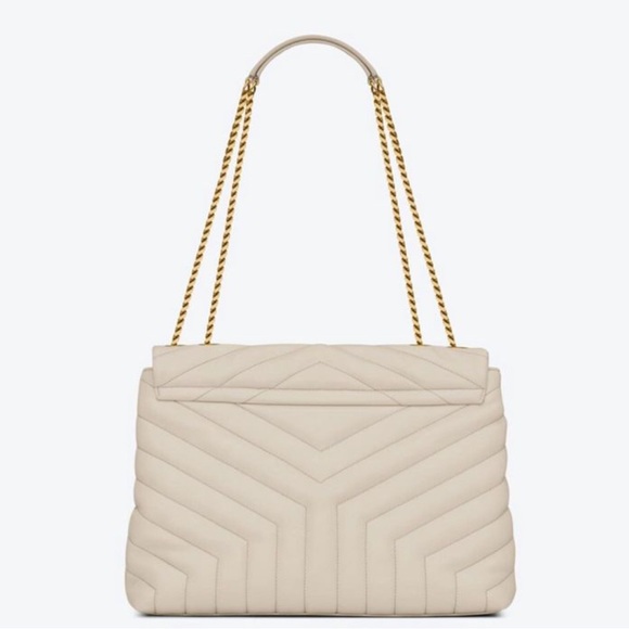 Brand New! YSL Saint Laurent LOULOU MEDIUM BAG IN MATELASSÉ "Y" Blanc Vintage! - Picture 5 of 16